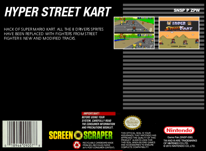 Hyper Street Kart (Hack) — Box back